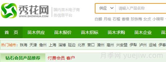 秀花网，绿化苗木花卉B2B网站(图1)
